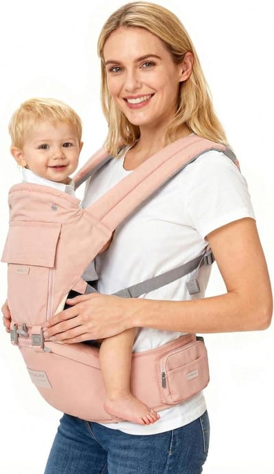 Babydrager 3-in-1 - Babyrugzak Draagzak - Wandelen Winkelen Reizen - Gecertificeerd Veilig Materiaal - 17.78 x 27.94 x 25.4 cm