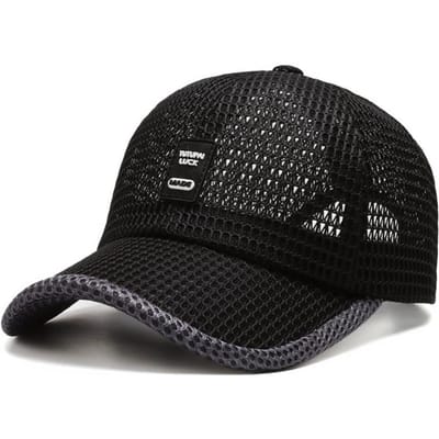 Zomer Sneldrogend Ademend Mesh Visserij Zonhoed Anti-UV Golf Honkbalpet Sport Tennis Wandelen Hardlopen Pet Zonneklep Vizieren black