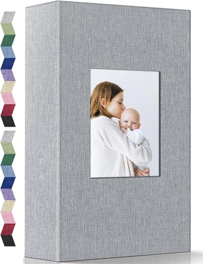 Fotoalbum voor 300 foto's, linnen omslag, insteekbare fotoboeken voor familie, bruiloft en verjaardagen
