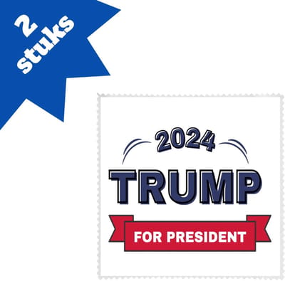 Akyol - trump for president 2024 brillendoekjes - President - trump aanhangers - verjaardagscadeau - support - kado - 17,8 bij 17,8 cm - 2 stuks