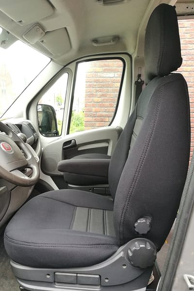 Pasvorm stoelhoezen Opel Movano 2021-heden (geschikt voor 2 stoelen) - Stof zwart