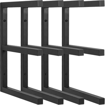 Houten opbergrek - Opvouwbare organizer - Hout opslag - Zeer belastbaar - 3 niveaus - Zwart