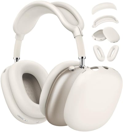 4-delige set - Siliconen Hoes - voor AirPods Max Hooftelefoons 1，2 van – Siliconen Oorkussens Beschermhoes - Oorschelp Beschermhoes, Hoofdband Beschermhoes – Anti-Kras Zachte Siliconen Beschermer – Sterrenlicht