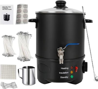 Kaars Wax Smelter - Wax Smeltmachine - Kaarsen Maken - Temperatuurregeling - 20 Liter - Zilver
