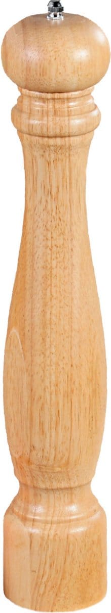 Kesper Pepermolen of zoutmolen - lichtbruin - hout - 40 x 7 cm - Kruiden en specerijen vermalen vermalers - lang model