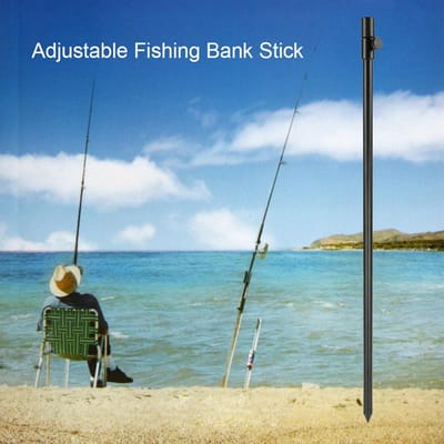 Verstelbare uitschuifbare aluminiumlegering visbankstick vishengelpod rust voor beetmelder 34-56cm