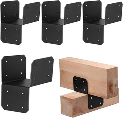 Paalbeugels Hout - Verbindingsbeugels - Bouw Verbindingen - Roestvrij Structureel Ontwerp - 4x4 inch - Metaal