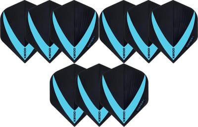 Darts Set - 3 sets (9 stuks) dart flights - Aqua - Vista-X