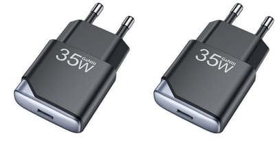 2 stuks OneOne 35W snellader met USB C poort. PD PPS Quick Charge lader. Platte GAN oplader adapter past op Apple iPhone 15, iPhone 15 Plus, 15 Pro, 15 Pro Max, iPhone 16, 16 Plus, 16 Pro, iPhone 17, 17 Air, 17 Pro, 17 Ultra