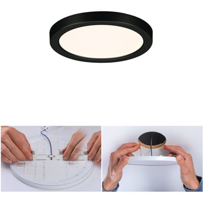 VariFit LED-inbouwpaneel Areo IP44 rond 118 mm 6,5W 550lm 3000K Zwart