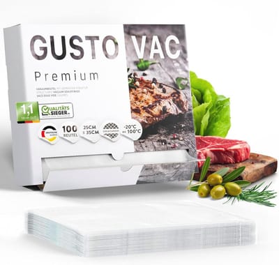 Vacuum Sealer Food Storage Bags - Sous Vide Bags - 100 Stuks 25 x 35 cm - Extra Sterke Seal - Universeel Compatibele Sealer Bags
