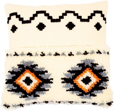 Vervaco - Knoop kettingsteekkussen kit - Etnisch zwart ecru - PN-0179019 - Borduren - Borduurpakket - Borduurpakket volwassenen - Borduurpakket kind