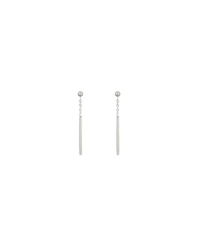 Mint15 Oorstekers klein balkje/staafje - Chique oorhangers - Zilverkleur RVS/Stainless Steel