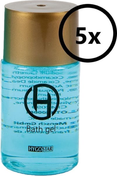 Showergel - mini reisverpakking 25ml flesje met schroefdop 5st. (hotel, reis, B&B, wellness)