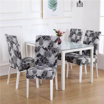 Eetkamerstoelhoes Spandex Elastisch Pastorale Print Moderne hoezen Meubelhoes Keuken Bruiloft Housse 1 piece