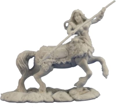 Vrouwelijke Centaur - Miniatuur Figuur - Tafelspel Avontuur - Gedetailleerd Kunststof Model - 8x3x14 cm - Ongeschilderd