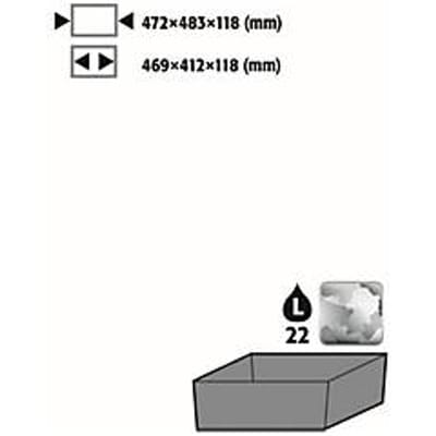 Stawa-R bodemopvangbak voor asecos chemiekasten serie CS, plaatstaal, B 472 x D 483 x H 118 mm, 22 l