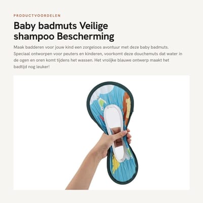 Dailygoods- Badmuts Waterdicht - Douchemuts Kinderen - Badmuts Peuters - Badmuts Dames - Bescherming Ogen/Oren - Veilig Gebruik - Douchekap