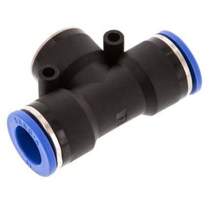 8mm x 14mm T-koppeling PA 66 Insteekfitting NBR