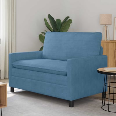 vidaXL - Bank - Blauw - 126 - x - 81 - x - 87,5 - cm - Stof