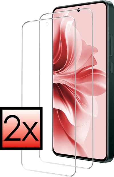 Screenprotector - 2 Stuks - Geschikt voor OPPO Reno 11F - Extra Sterk - Beschermglas - Gehard Glas - Tempered Glass - Screen Protector - Bescherm Cover
