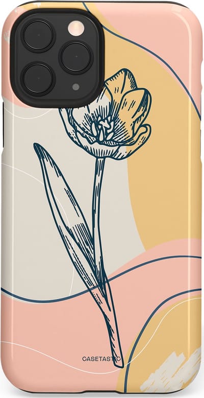 Casetastic Hoesje Geschikt voor Apple iPhone 11 Pro - Stijlvolle Beschermende Duo-layer Case - Lente tulp