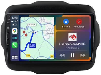 BG4U - Android Navigatie Radio geschikt voor Jeep Renegade 2016-2020 met Apple Carplay en Android Auto