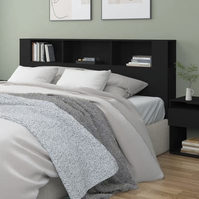 vidaXL - Hoofdbordkast - 200x18,5x104,5 - cm - zwart