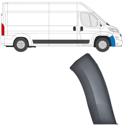 Sierlijst zijlijst voorbumper voor Fiat Ducato 2014-2018 / Rechts