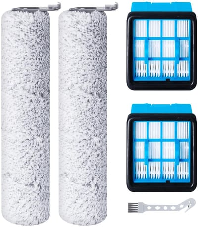 Dailygoods- Borstelrol Vervangend - 2 Borstelrollen - 2 HEPA-filters - Reinigingsborstel - Compatibel met BISSELL CrossWave OmniForce - Draadloze Stofzuiger - Stofzuigerborstel