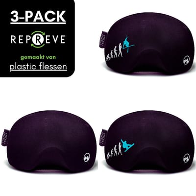 MowMow 3-pack Skibril Hoes - NIET VOOR VIZIERHELM - Cover - Beschermhoes - Goggle - Bril - Ski - Snowboard