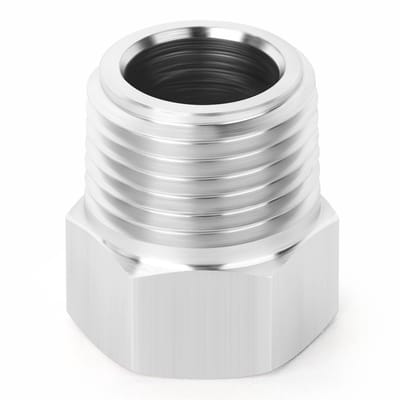 Dailygoods - Reducer Hex Bushing - Roestvrij staal - 2 stuks - Adapter Fitting - 1/2" naar 3/8" - Geschikt voor leidingen - Kwaliteit