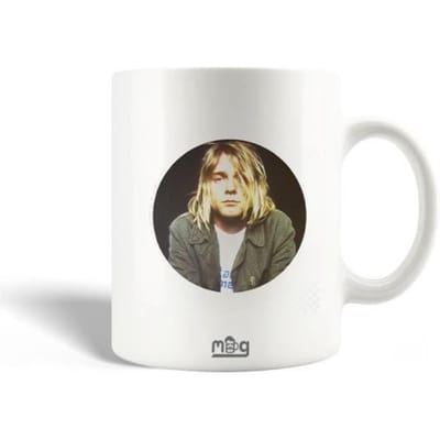 Keramische Mok - Nirvana - Kurt Cobain - 30cl - Vaatwasserbestendig - Wit