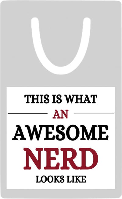 Hacebo® - An awesome nerd metalen boekenlegger- Nerd - echte nerds - school - verjaardagscadeau - kado - gift Bladwijzer boekenleggers - 7.6 cm x 5cm