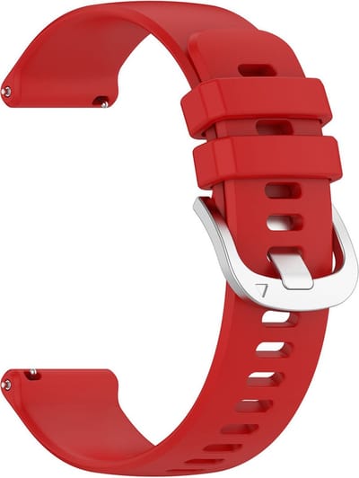 Siliconen bandje - geschikt voor Garmin Venu (2 Plus) / Venu SQ (2) / Vivomove (Style - Sport) / Vivoactive 3 / 5 / 6 / Forerunner 55 / 165 / 245 / 645 / 570 - 42mm - rood