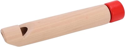 Houten Schuiffluit - Muziek Speelgoed - Muziek Ontdekking - Stemveranderend Geluid - 17 cm - Rood