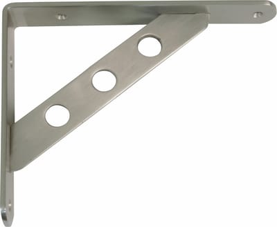AMIG Plankdrager/steun Heavy Support - metaal - zilver - H300 x B240 mm - Tot 260 kg - boekenplank steunen