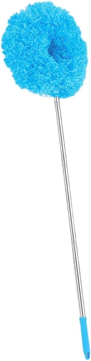 Plafondventilatorreiniger - Stofdoek lange steel - Hoge plekken reinigen - Intrekbaar en afneembaar - Tot 320 cm - Grijs