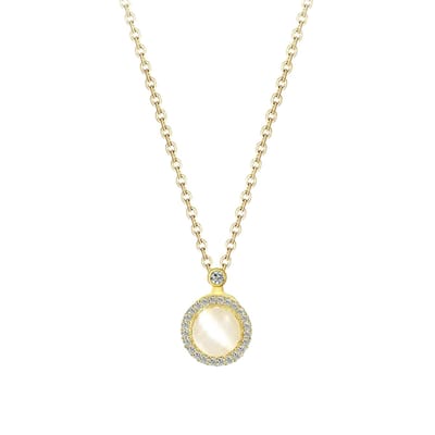 Despora - Anxiety Ketting (Parel) - Fidget Ketting - Anxiety Ketting - Anxiety Necklace - Stress Ketting - Anti Stress Ketting - Spinner Ketting - Draai Ketting - Ketting Dames - Goudkleurig RVS