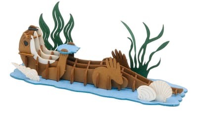 Fridolin 3D papieren model - otter knutselpakket educatief speelgoed.