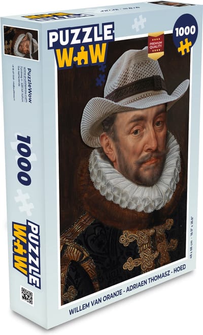 Puzzel Willem van Oranje - Adriaen Thomasz - Hoed - Legpuzzel - Puzzel 1000 stukjes volwassenen