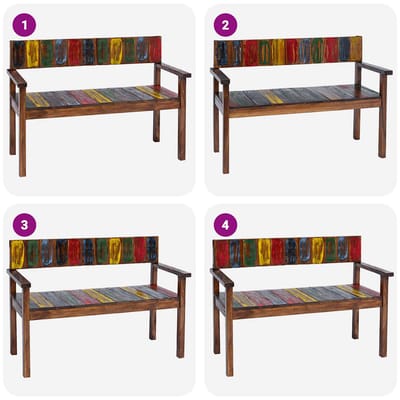 vidaXL - Eetkamerstoelen - 4 - st - massief - gerecycled - hout