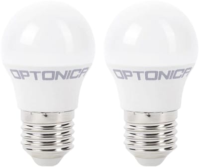 Optonica LED Kogellamp G45 E27 - 3.5W (vervangt 25W) - 300lm - 6000K Koel Wit - 230V - Energiezuinig - 2 stuks