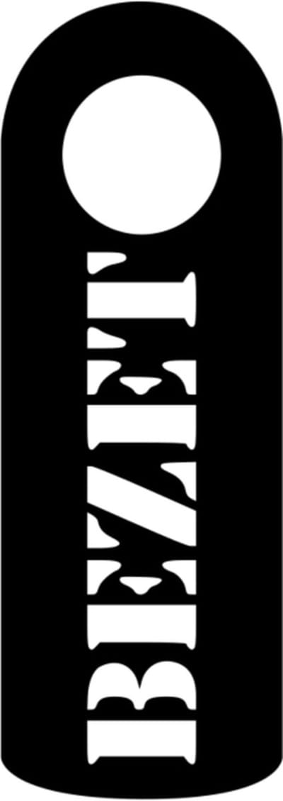 Djemzy - deur bordje - Deurhanger - bezet uitgesneden - zwart - 6 mm mdf