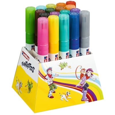 edding 14 FUNTASTICS - kleurstiften voor kinderen - set van 18 - ronde punt 3 mm - voor kleurplezier op papier en karton - afwasbaar van huid en textiel - zomervakantie - kindercadeau