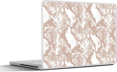 Laptop sticker - 17.3 inch - Dierenprint - Slang - Vormen - Pastel - 40x30cm - Laptopstickers - Laptop skin - Cover
