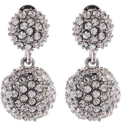 Behave - Oorsteker met Steentjes - Zilverkleur - Glamour Avondlook
