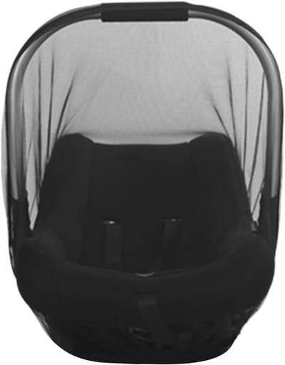 Muggennet Kinderwagen - Baby Insectennet - Bescherming Baby - Fijnmazig Ademend Net - 50 x 43 cm - Zwart