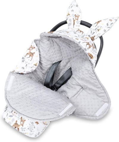 Luxe Universele Baby Voetenzak 90x90cm - Warm & Ademend voor Autostoel of Wandelwagen