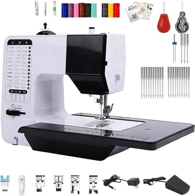 Naaimachine - Naaiapparaat - Kleding Maken - 38 Steekpatronen - 24 x 22 x 28.5 cm - Wit